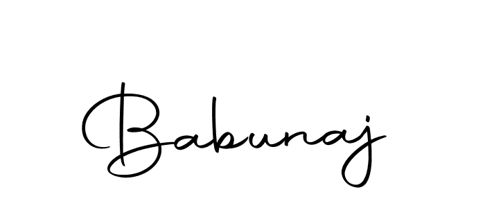 Design your own signature with our free online signature maker. With this signature software, you can create a handwritten (Autography-DOLnW) signature for name Babunaj. Babunaj signature style 10 images and pictures png