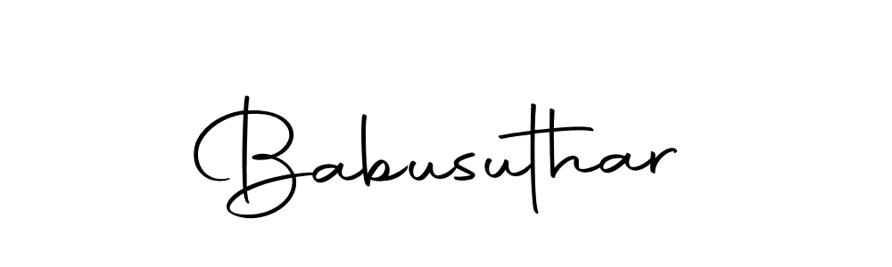 Make a beautiful signature design for name Babusuthar. Use this online signature maker to create a handwritten signature for free. Babusuthar signature style 10 images and pictures png