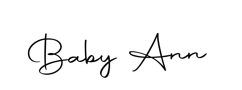 Design your own signature with our free online signature maker. With this signature software, you can create a handwritten (Autography-DOLnW) signature for name Baby Ann. Baby Ann signature style 10 images and pictures png