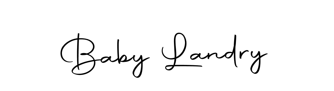 Design your own signature with our free online signature maker. With this signature software, you can create a handwritten (Autography-DOLnW) signature for name Baby Landry. Baby Landry signature style 10 images and pictures png