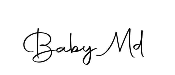 Design your own signature with our free online signature maker. With this signature software, you can create a handwritten (Autography-DOLnW) signature for name Baby Md. Baby Md signature style 10 images and pictures png