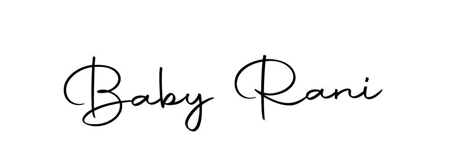 Also we have Baby Rani name is the best signature style. Create professional handwritten signature collection using Autography-DOLnW autograph style. Baby Rani signature style 10 images and pictures png