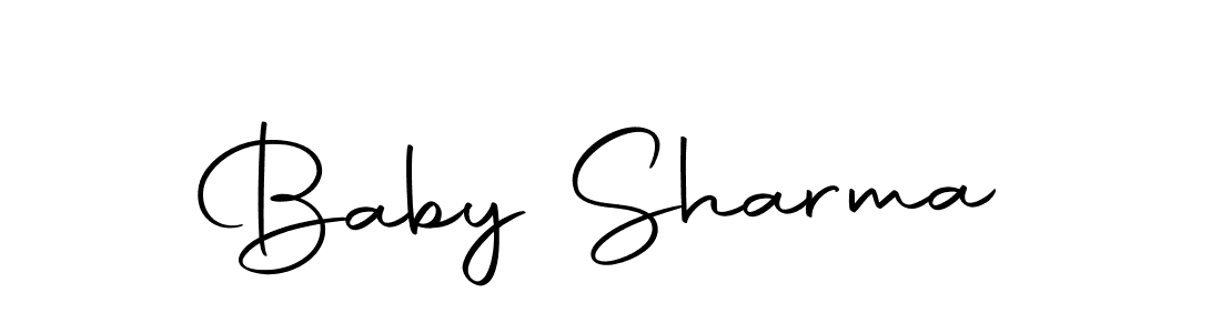 Design your own signature with our free online signature maker. With this signature software, you can create a handwritten (Autography-DOLnW) signature for name Baby Sharma. Baby Sharma signature style 10 images and pictures png