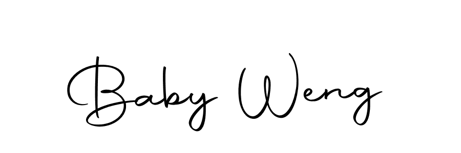 Design your own signature with our free online signature maker. With this signature software, you can create a handwritten (Autography-DOLnW) signature for name Baby Weng. Baby Weng signature style 10 images and pictures png