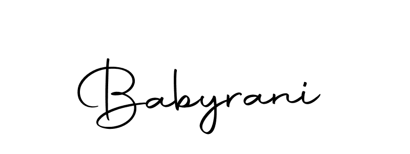 Make a beautiful signature design for name Babyrani. Use this online signature maker to create a handwritten signature for free. Babyrani signature style 10 images and pictures png