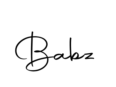 Create a beautiful signature design for name Babz. With this signature (Autography-DOLnW) fonts, you can make a handwritten signature for free. Babz signature style 10 images and pictures png