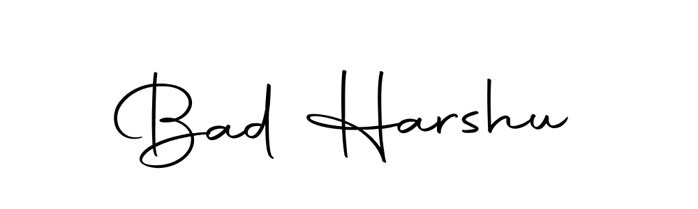 The best way (Autography-DOLnW) to make a short signature is to pick only two or three words in your name. The name Bad Harshu include a total of six letters. For converting this name. Bad Harshu signature style 10 images and pictures png