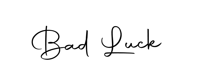 Use a signature maker to create a handwritten signature online. With this signature software, you can design (Autography-DOLnW) your own signature for name Bad Luck. Bad Luck signature style 10 images and pictures png