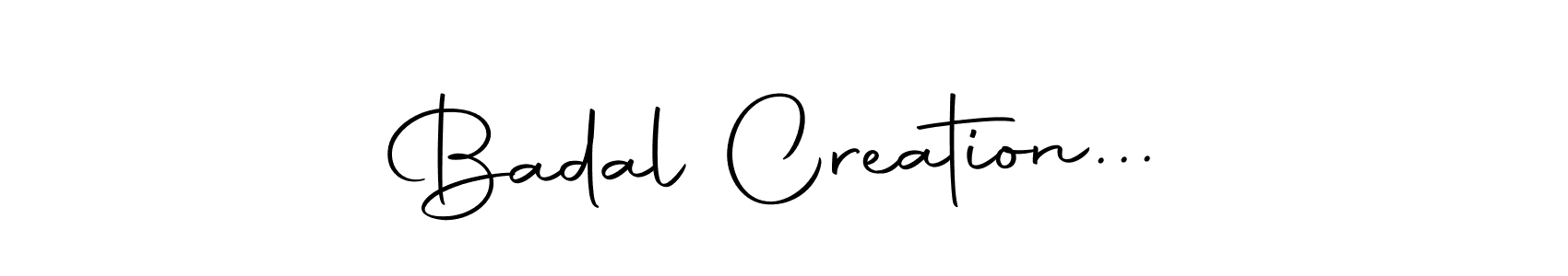 The best way (Autography-DOLnW) to make a short signature is to pick only two or three words in your name. The name Badal Creation... include a total of six letters. For converting this name. Badal Creation... signature style 10 images and pictures png