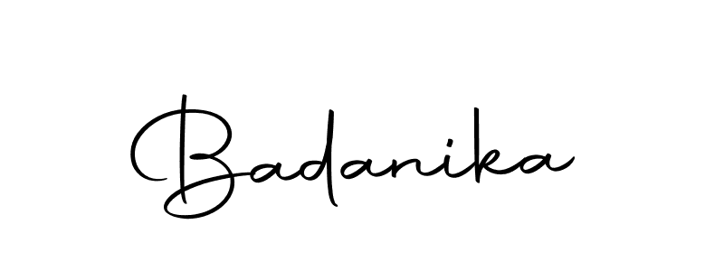 You should practise on your own different ways (Autography-DOLnW) to write your name (Badanika) in signature. don't let someone else do it for you. Badanika signature style 10 images and pictures png