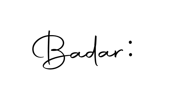 Design your own signature with our free online signature maker. With this signature software, you can create a handwritten (Autography-DOLnW) signature for name Badar:. Badar: signature style 10 images and pictures png