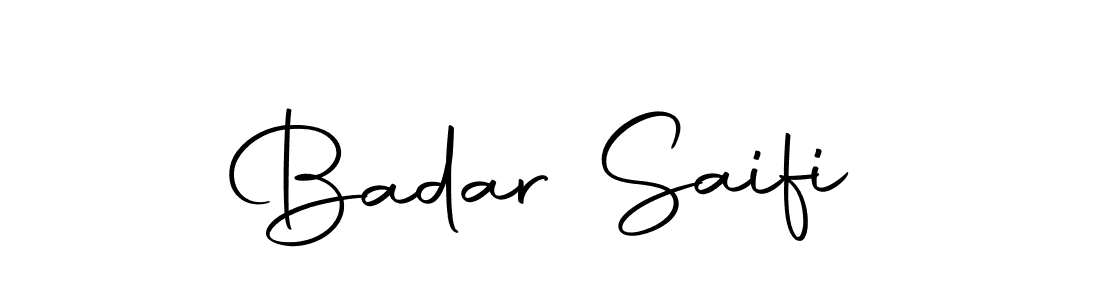 The best way (Autography-DOLnW) to make a short signature is to pick only two or three words in your name. The name Badar Saifi include a total of six letters. For converting this name. Badar Saifi signature style 10 images and pictures png