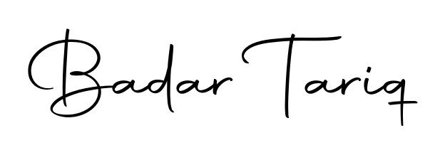 Practice writing Badar Tariq with the flow of Autography-DOLnW lettering. A fantastic source of inspiration for developing your personal signature style. Badar Tariq signature style 10 images and pictures png