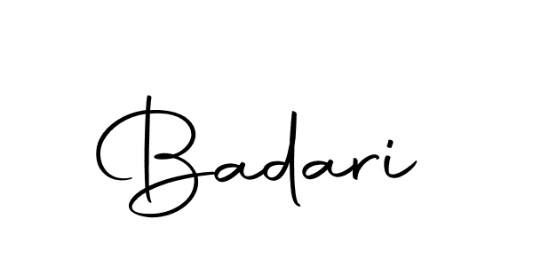 Make a beautiful signature design for name Badari. With this signature (Autography-DOLnW) style, you can create a handwritten signature for free. Badari signature style 10 images and pictures png