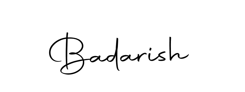 Use a signature maker to create a handwritten signature online. With this signature software, you can design (Autography-DOLnW) your own signature for name Badarish. Badarish signature style 10 images and pictures png