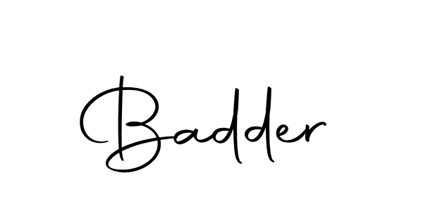 How to make Badder name signature. Use Autography-DOLnW style for creating short signs online. This is the latest handwritten sign. Badder signature style 10 images and pictures png