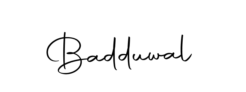 Design your own signature with our free online signature maker. With this signature software, you can create a handwritten (Autography-DOLnW) signature for name Badduwal. Badduwal signature style 10 images and pictures png
