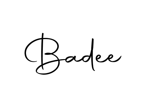 Create a beautiful signature design for name Badee. With this signature (Autography-DOLnW) fonts, you can make a handwritten signature for free. Badee signature style 10 images and pictures png