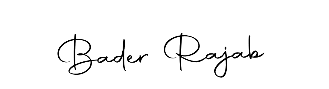 You should practise on your own different ways (Autography-DOLnW) to write your name (Bader Rajab) in signature. don't let someone else do it for you. Bader Rajab signature style 10 images and pictures png