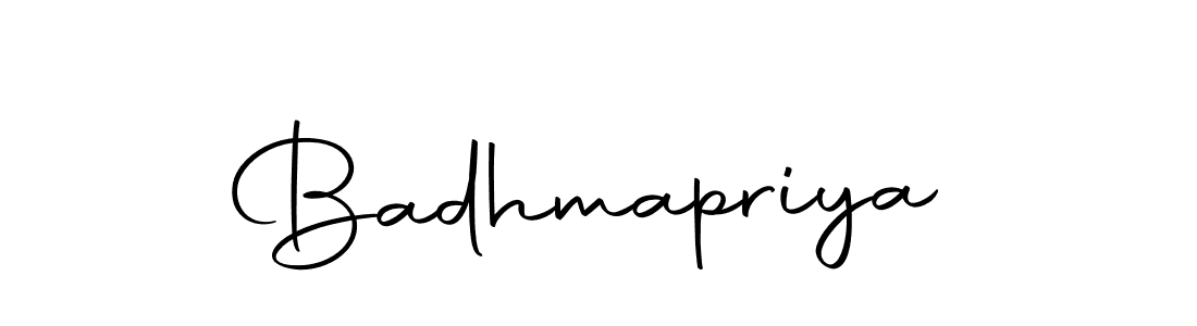 Also we have Badhmapriya name is the best signature style. Create professional handwritten signature collection using Autography-DOLnW autograph style. Badhmapriya signature style 10 images and pictures png