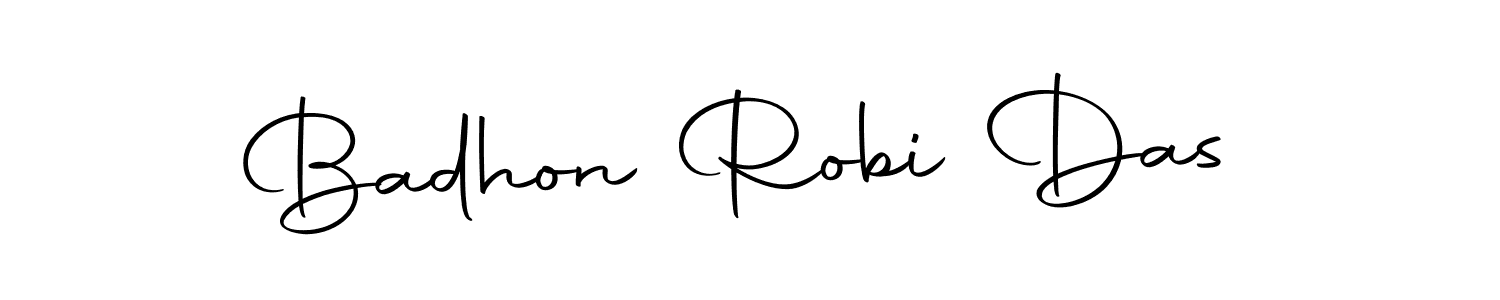 Design your own signature with our free online signature maker. With this signature software, you can create a handwritten (Autography-DOLnW) signature for name Badhon Robi Das. Badhon Robi Das signature style 10 images and pictures png
