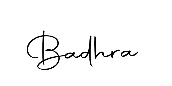 Create a beautiful signature design for name Badhra. With this signature (Autography-DOLnW) fonts, you can make a handwritten signature for free. Badhra signature style 10 images and pictures png