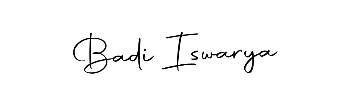 Design your own signature with our free online signature maker. With this signature software, you can create a handwritten (Autography-DOLnW) signature for name Badi Iswarya. Badi Iswarya signature style 10 images and pictures png