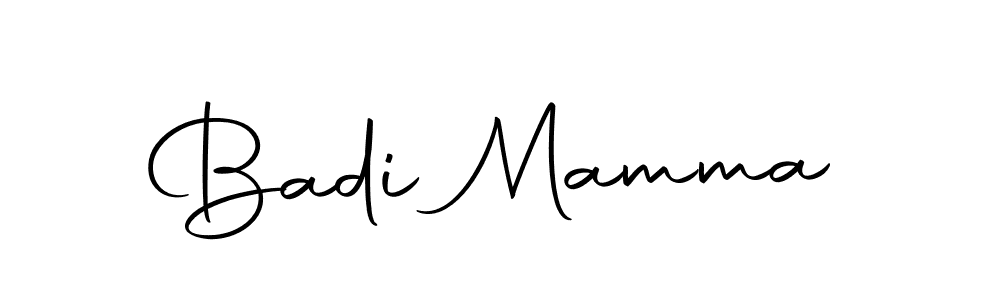 Design your own signature with our free online signature maker. With this signature software, you can create a handwritten (Autography-DOLnW) signature for name Badi Mamma. Badi Mamma signature style 10 images and pictures png