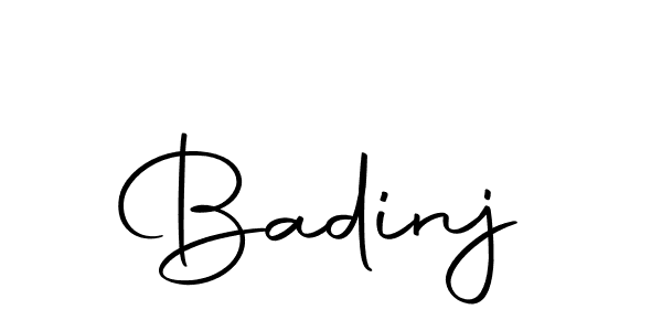 How to make Badinj signature? Autography-DOLnW is a professional autograph style. Create handwritten signature for Badinj name. Badinj signature style 10 images and pictures png