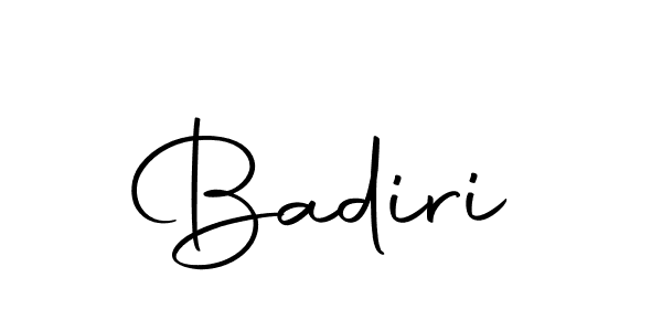 Use a signature maker to create a handwritten signature online. With this signature software, you can design (Autography-DOLnW) your own signature for name Badiri. Badiri signature style 10 images and pictures png