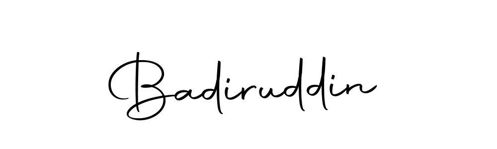 Use a signature maker to create a handwritten signature online. With this signature software, you can design (Autography-DOLnW) your own signature for name Badiruddin. Badiruddin signature style 10 images and pictures png