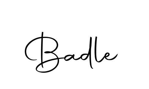 Design your own signature with our free online signature maker. With this signature software, you can create a handwritten (Autography-DOLnW) signature for name Badle. Badle signature style 10 images and pictures png