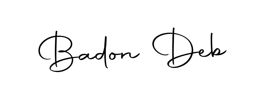 Use a signature maker to create a handwritten signature online. With this signature software, you can design (Autography-DOLnW) your own signature for name Badon Deb. Badon Deb signature style 10 images and pictures png