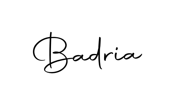 How to make Badria name signature. Use Autography-DOLnW style for creating short signs online. This is the latest handwritten sign. Badria signature style 10 images and pictures png