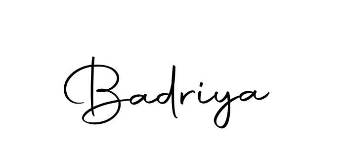 Make a beautiful signature design for name Badriya. With this signature (Autography-DOLnW) style, you can create a handwritten signature for free. Badriya signature style 10 images and pictures png