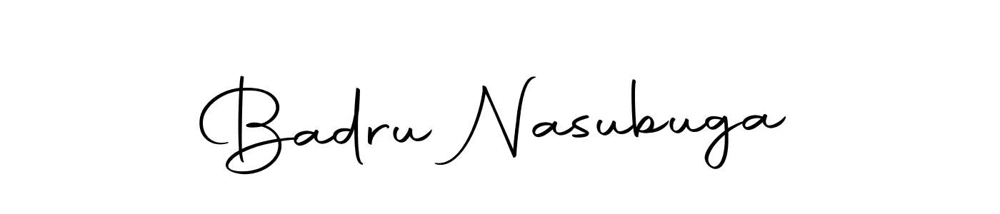 Make a beautiful signature design for name Badru Nasubuga. With this signature (Autography-DOLnW) style, you can create a handwritten signature for free. Badru Nasubuga signature style 10 images and pictures png