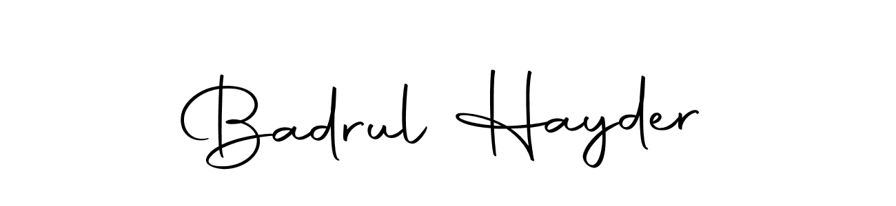 You should practise on your own different ways (Autography-DOLnW) to write your name (Badrul Hayder) in signature. don't let someone else do it for you. Badrul Hayder signature style 10 images and pictures png