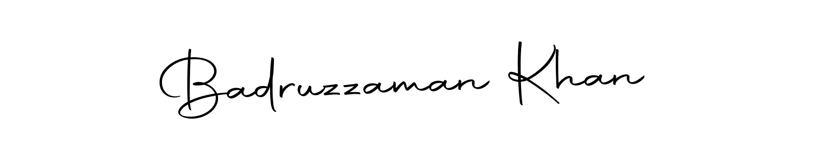 How to make Badruzzaman Khan name signature. Use Autography-DOLnW style for creating short signs online. This is the latest handwritten sign. Badruzzaman Khan signature style 10 images and pictures png