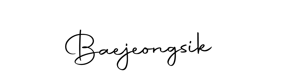 Create a beautiful signature design for name Baejeongsik. With this signature (Autography-DOLnW) fonts, you can make a handwritten signature for free. Baejeongsik signature style 10 images and pictures png