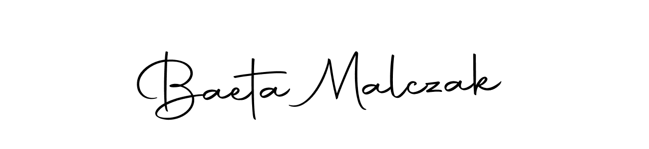 You can use this online signature creator to create a handwritten signature for the name Baeta Malczak. This is the best online autograph maker. Baeta Malczak signature style 10 images and pictures png