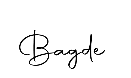 Design your own signature with our free online signature maker. With this signature software, you can create a handwritten (Autography-DOLnW) signature for name Bagde. Bagde signature style 10 images and pictures png