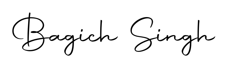 Autography-DOLnW is a professional signature style that is perfect for those who want to add a touch of class to their signature. Get Bagich Singh name fancy signature for free. Bagich Singh signature style 10 images and pictures png