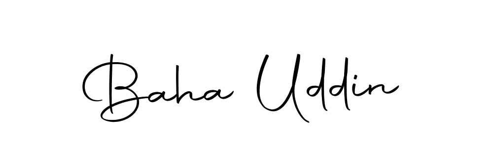 You should practise on your own different ways (Autography-DOLnW) to write your name (Baha Uddin) in signature. don't let someone else do it for you. Baha Uddin signature style 10 images and pictures png