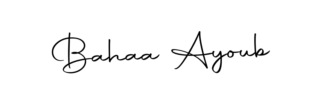 Bahaa Ayoub stylish signature style. Best Handwritten Sign (Autography-DOLnW) for my name. Handwritten Signature Collection Ideas for my name Bahaa Ayoub. Bahaa Ayoub signature style 10 images and pictures png