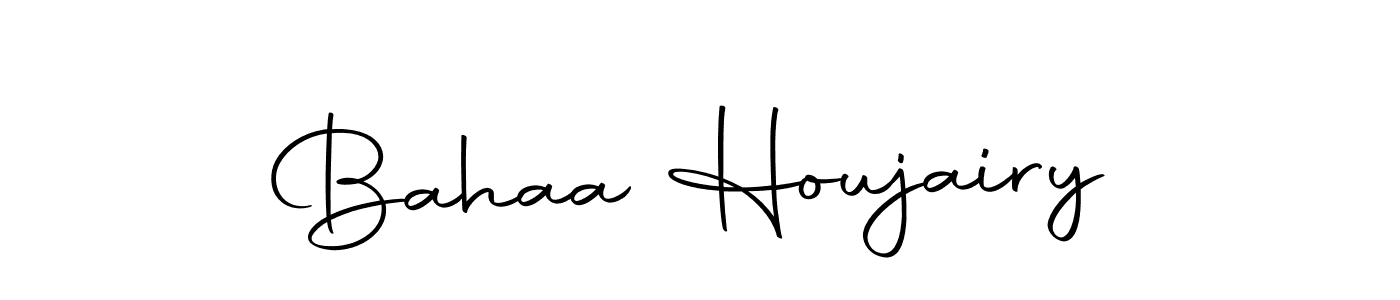 How to make Bahaa Houjairy name signature. Use Autography-DOLnW style for creating short signs online. This is the latest handwritten sign. Bahaa Houjairy signature style 10 images and pictures png