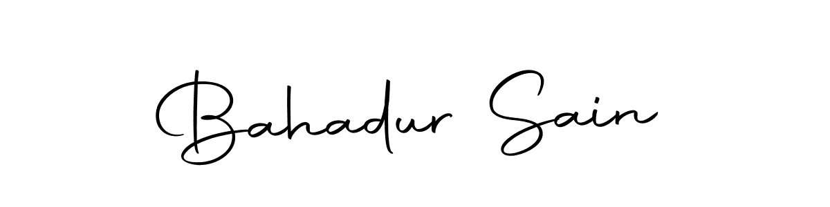 Use a signature maker to create a handwritten signature online. With this signature software, you can design (Autography-DOLnW) your own signature for name Bahadur Sain. Bahadur Sain signature style 10 images and pictures png