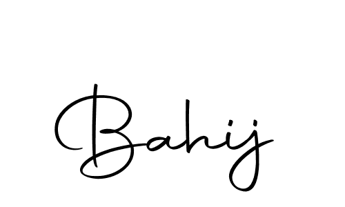 Design your own signature with our free online signature maker. With this signature software, you can create a handwritten (Autography-DOLnW) signature for name Bahij. Bahij signature style 10 images and pictures png