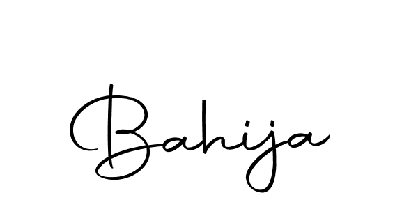 Design your own signature with our free online signature maker. With this signature software, you can create a handwritten (Autography-DOLnW) signature for name Bahija. Bahija signature style 10 images and pictures png