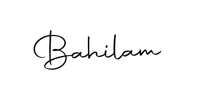Design your own signature with our free online signature maker. With this signature software, you can create a handwritten (Autography-DOLnW) signature for name Bahilam. Bahilam signature style 10 images and pictures png