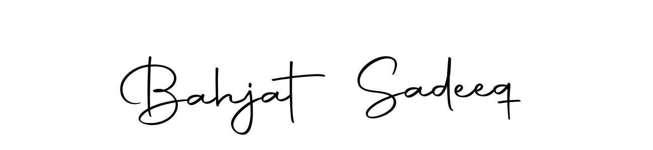 Make a beautiful signature design for name Bahjat Sadeeq. Use this online signature maker to create a handwritten signature for free. Bahjat Sadeeq signature style 10 images and pictures png